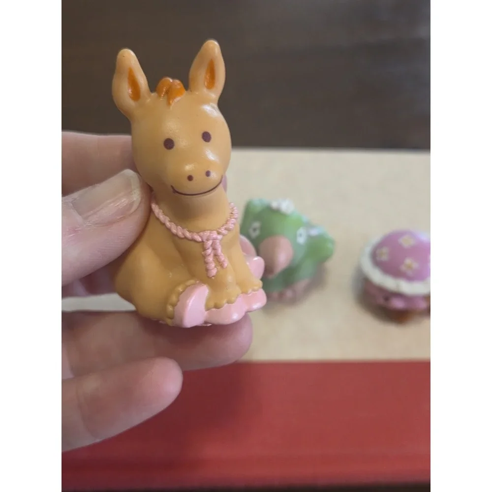 Vintage Strawberry Shortcake Pets, Lot Of 3, Burrito Donkey, Parfiet Parrot,monk